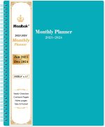 Monthly Planner 2023-2025 - Monthly Calendar 2023-2025 with Two-Side Pocket, July 2023 - June 2025, 9" x 11", Two Years Monthly Planner, Cardboard Cover, Perfect Organizer